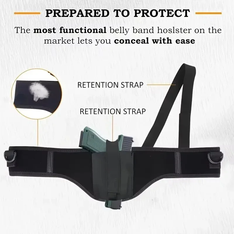 Outdoor Wear-resistant Tactical Concealed Armpit Holster Mens Breathable Neoprene Hidden Waist Quick-Draw Pistol Holster New