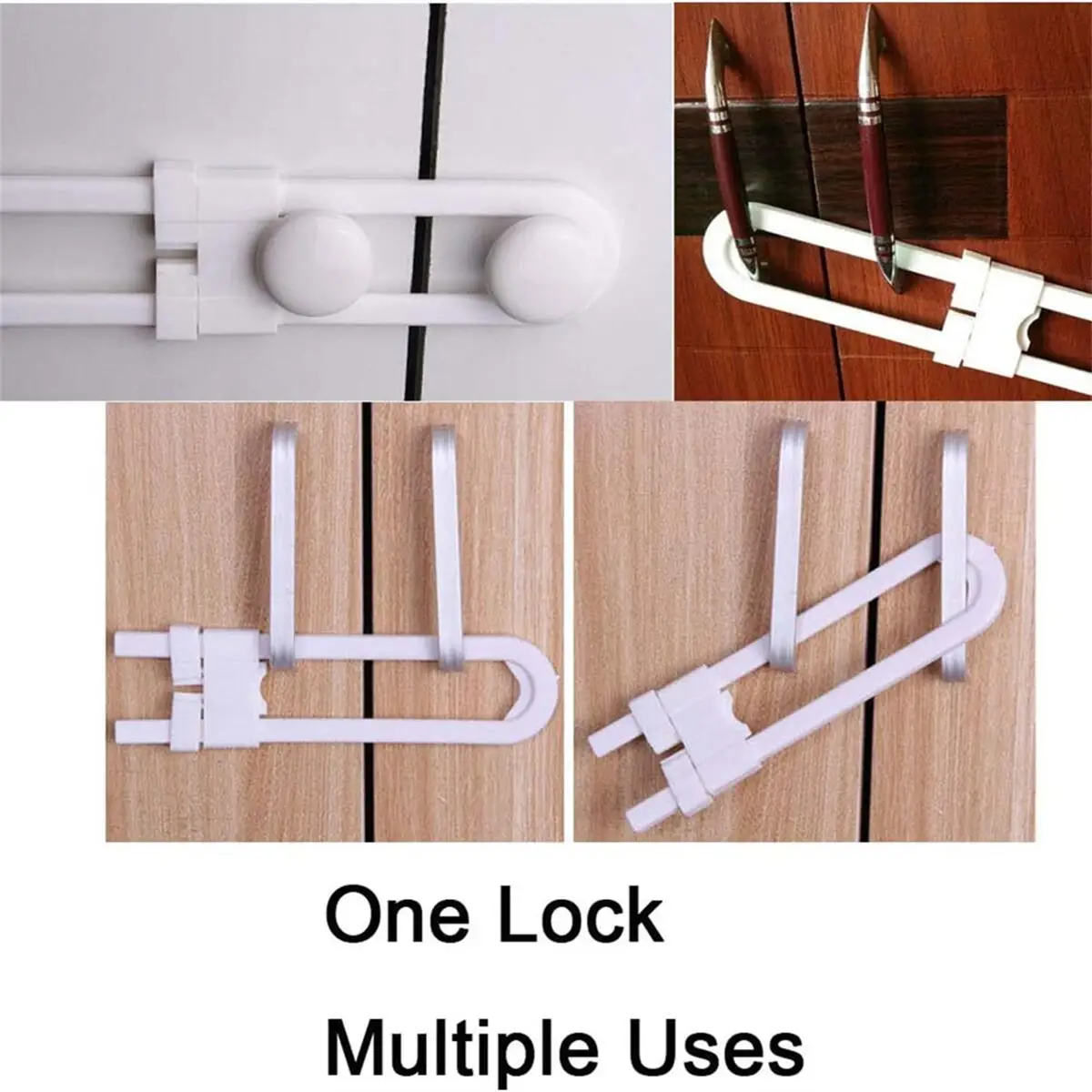 Cabinet Lock Child Lock 4pcs U Shaped Latch