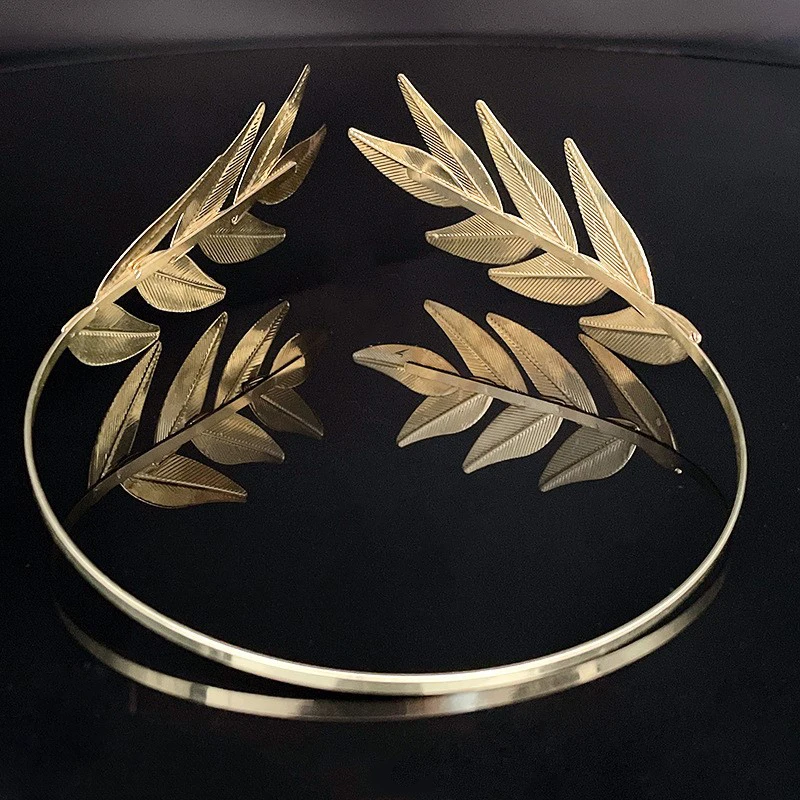 Hair Band Crown Unique Leaf Headwear Bridal Wedding Dress Accessories Hair Band Crown Suitable For Lndian Women Headwear