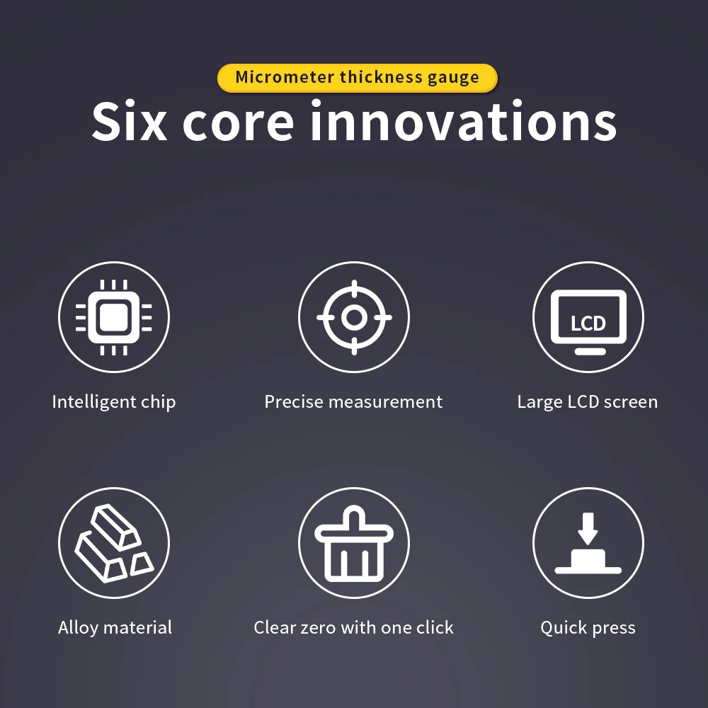 Description Picture 3 of itemElectronic Thickness Gauge 12.7mm 0.01/0.001mm Digital Caliper Precise Micrometer Thickness Meter High Precision Measuring Tool