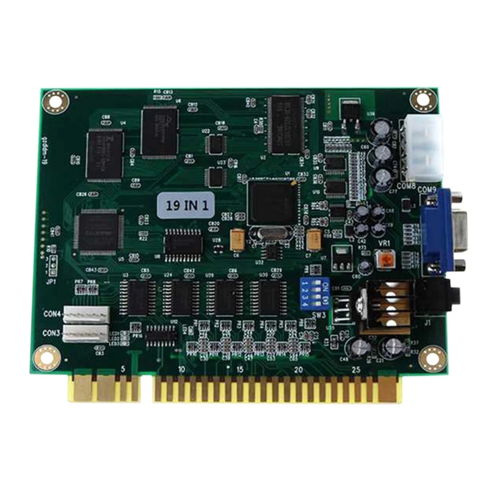 A86P-19 인 1 멀티케이드 PCB 보드 아케이드 클래식 게임 보드 VGA 출력 아케이드 게임 보드 수평형 내구성 있는 자마 아케이드용