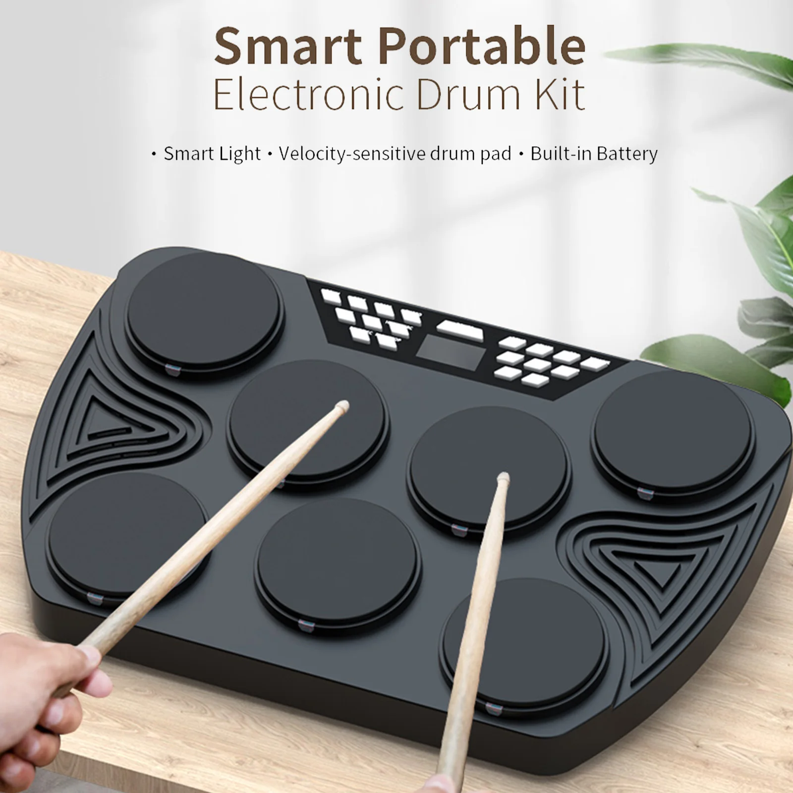 Electronic Drum Set Practice Pad Digital Midi Drum Pads Speaker Pedals Sticks with Drumsticks
