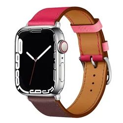 Premium Leather Watch Straps - Elegant and Versatile Replacement Bracelet - 42 - 44 - 45 - 49 - S10 46mm (29 Rose red with)