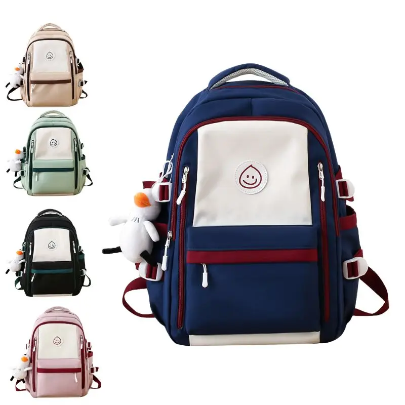 

New Minimalist Style Middle School Student Bookbag, Large Capacity Travel Backpack, Casual Waterproof Bag