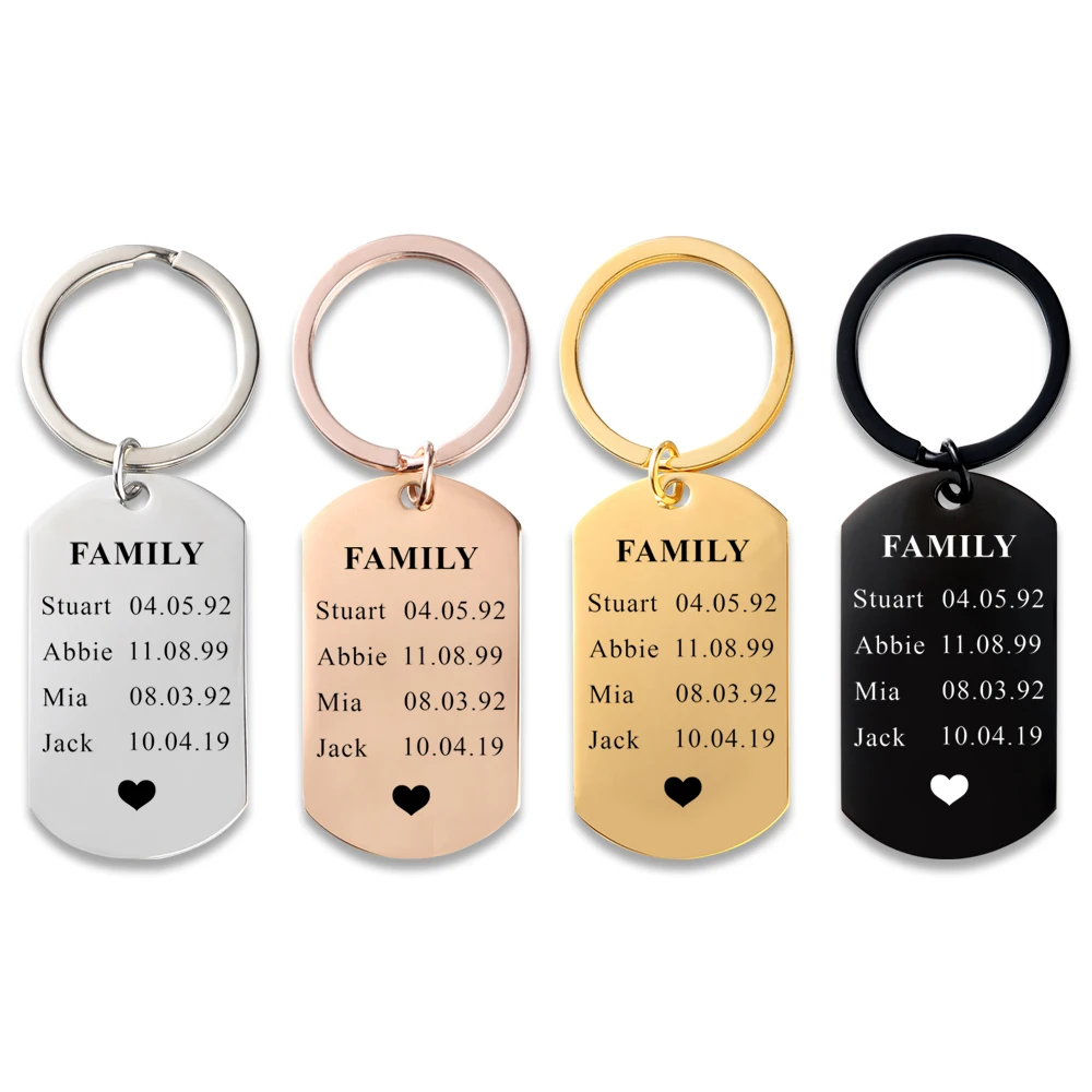 

Personalized Family Keychain,Pattern Members Custom Keyring,Custom Family Birthday Key Chain,Gift for Mom Dad Baby Son Daughter