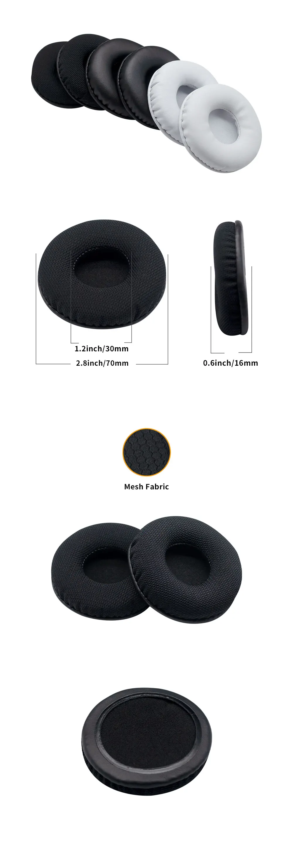 Earphone Ear Cushion For Sony ZX300 ZX310 ZX330BT Headphone Accessaries Replacement Leather Mesh Earpads