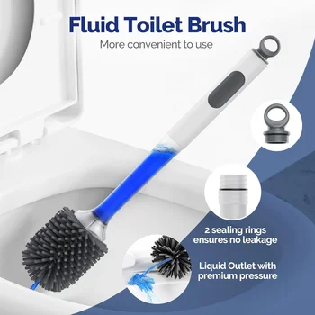 Silicone Toilet Brush with Wall Mount 1