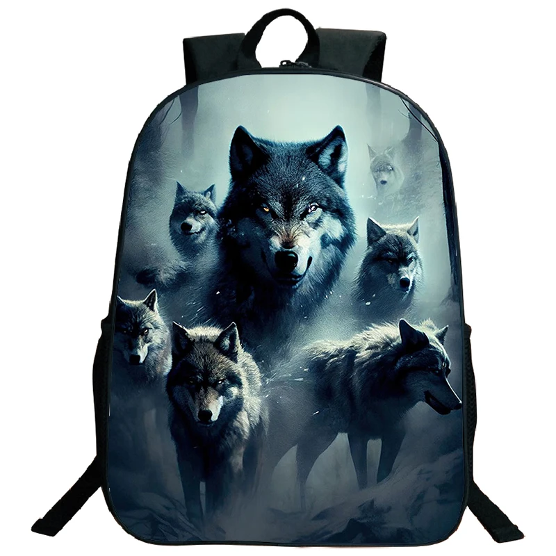 

The Wolfpack 3D Backpack for Teenager Large Bookbag Animal Lion Tiger School Bags High Quality Backpack Students Sport Daypack