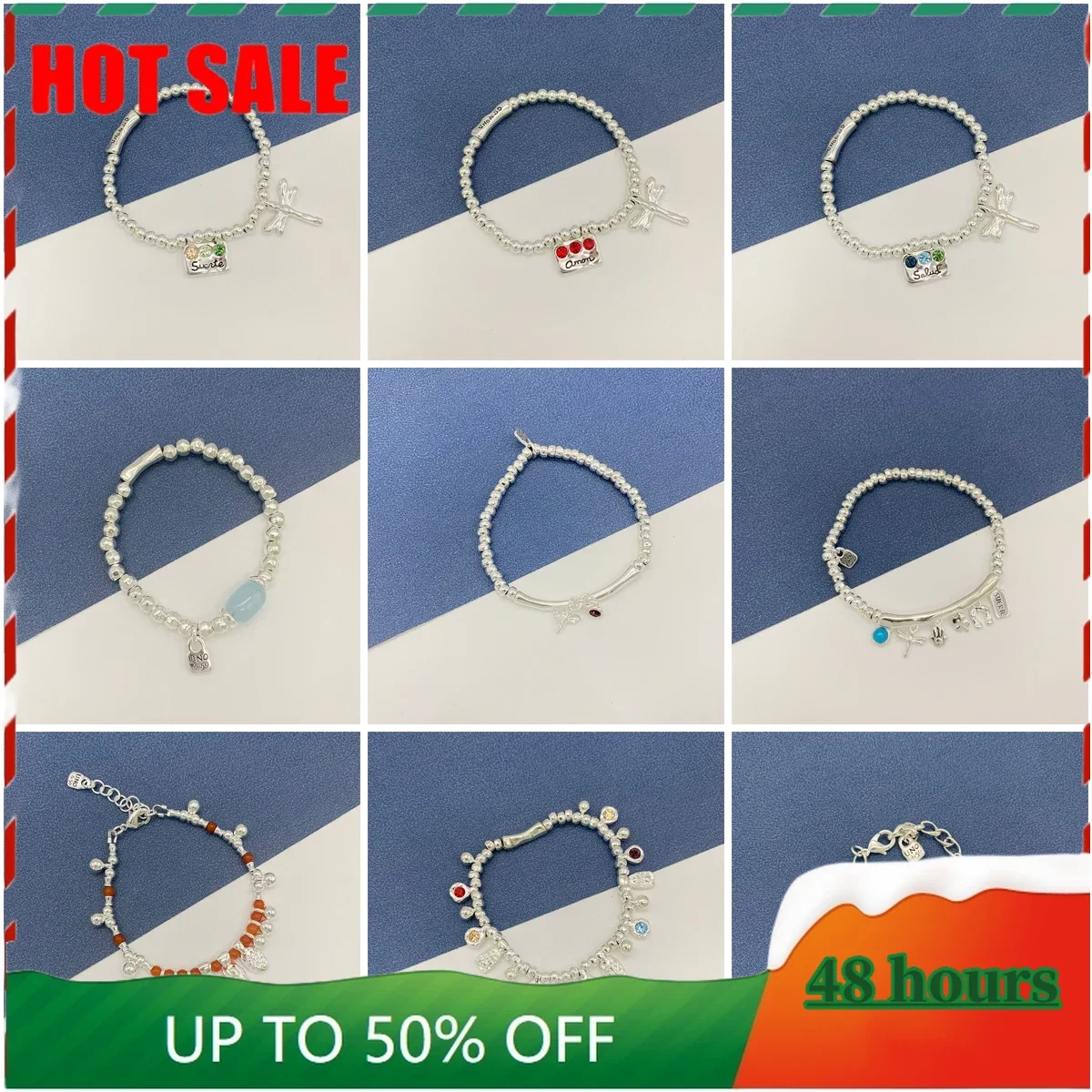 Pulsera Retro Española UNO De 50, Brazalete De Temperamento Europeo Y американо, joyery De Moda Para Fiesta Y Boda, Gift De J