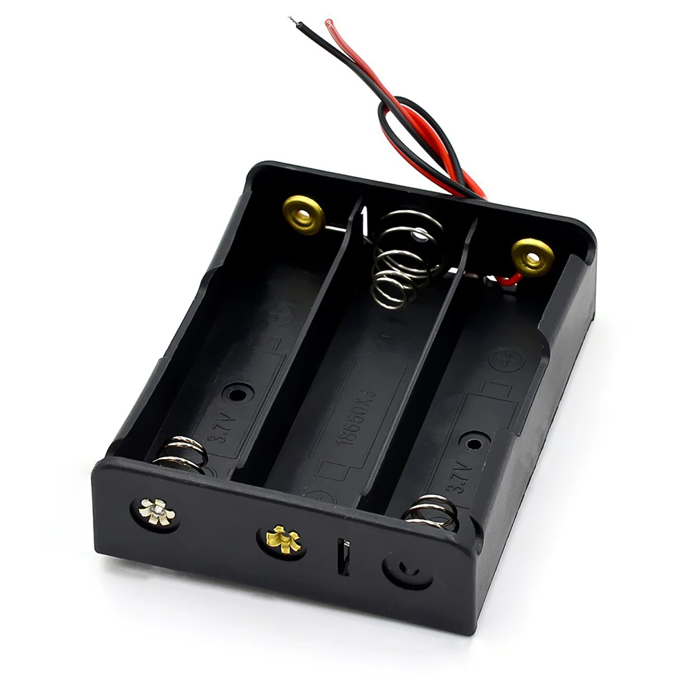 10/5/1PCS 1 2 3 4 Slot 18650 Battery Holder Power Bank with Wire Lead Plastic Battery Storage Box Case for 18650 3.7V Battery