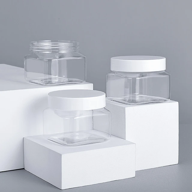 5gm Clear Acrylic Container Square Acrylic Bottle Small Cosmetic Case Eye  Shadow Powder Container Eye Cream Jar Powder Travel Small Bottle 