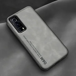 Luxury Magnetic Leather Silicone Phone Case Cover for Vivo Z5X (Light Gray -2)