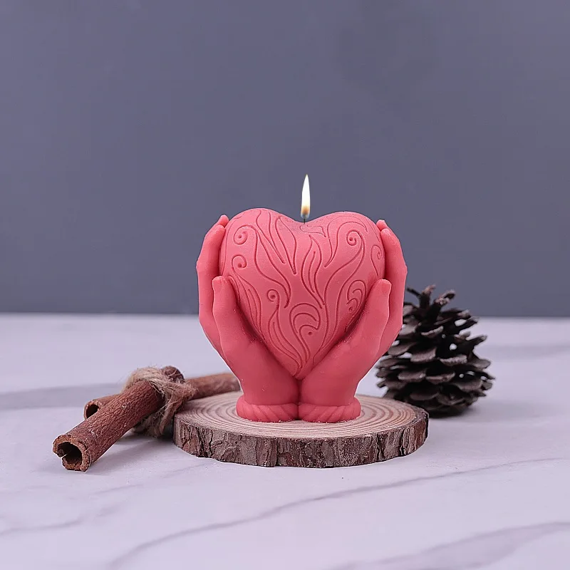 Heart Candle Silicone Mold 1