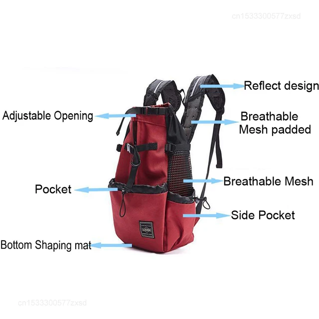 Dog Carrier Pet Shoulder Traveler Backpack Dog Outcrop Bags Ventilation Breathable Washable Outdoor Bicycle Hiking Backpack Bag 6