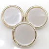 10PCS Beautiful Shank Buttons Round Gold Color Pearlized Shank Buttons Woman's Blouse Coat Clothes Accessories 3