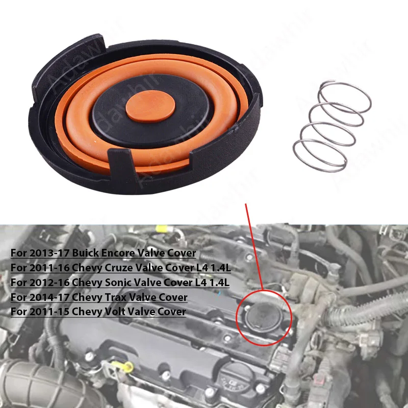 PCV Valve Cover Repair Kit Valve Cap with Membrane for Buick Encore Chevy Cruze Sonic Volt CChevrolet 1.4L55573746 25198874