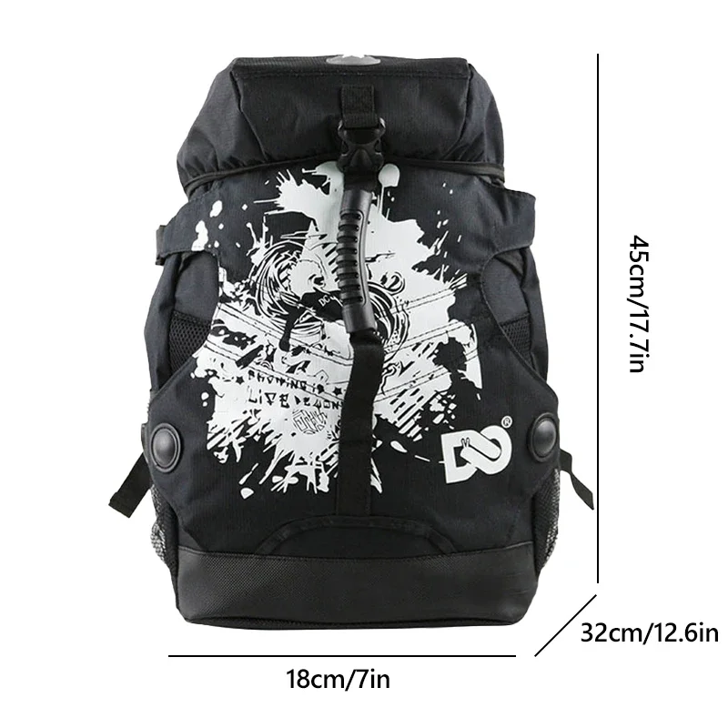 Roller Skates Backpack Men Women Inline Skates Skating Shoes Boots Carry Bag Kid Ice Skates Storage Knapsack Outdoor Sports Bags 6