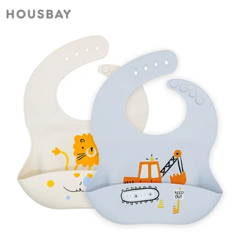 Waterproof Silicone Baby Feeding Bib 1