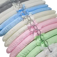 5PCS Coat Satin Padded Clothes Silk Wrapped Display Hanger Sponge Hangers Clothes Hanger 1