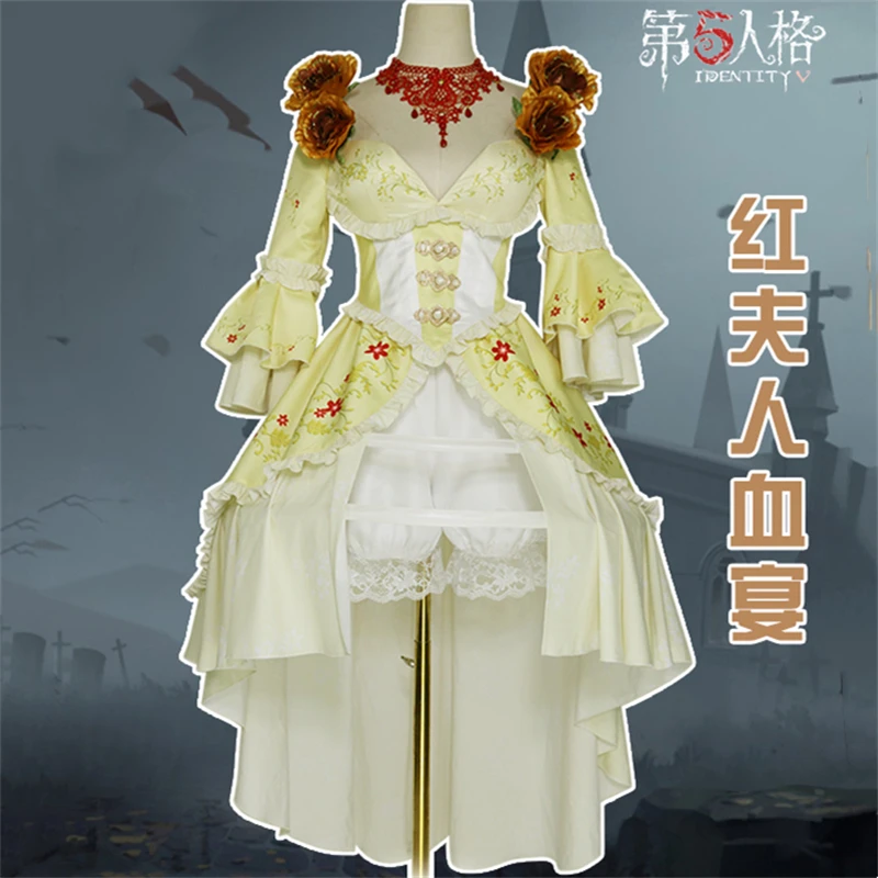 

Anime Game Identity V Cosplay Mrs. Red Cosplay Costume Bloody Queen Red Lady Costume Women Dress Cosplay Game Identity V Cos