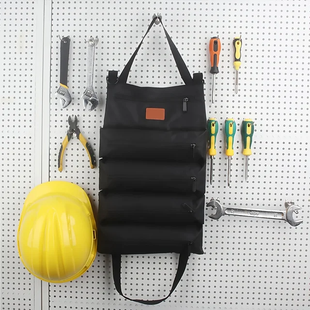 Tool Roll,Multi-Purpose Roll Up Tool Bag,Wrench Roll,Canvas Tool Organizer Bucket,Car First Aid Kit Wrap Roll Storage Case 3