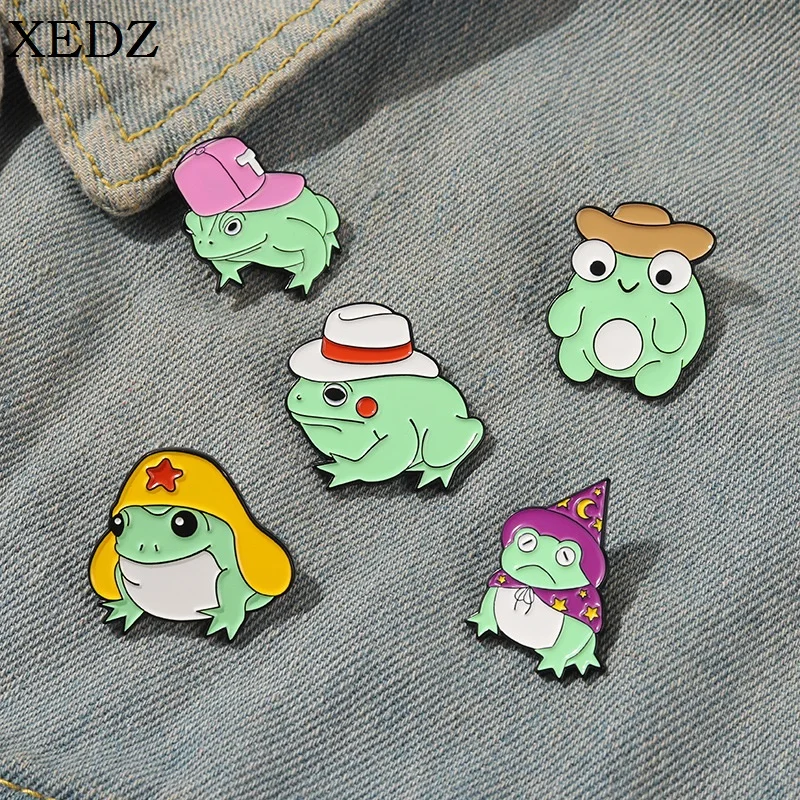 Cute Skateboard Frog Enamel Pin Guitar Frogs with Newspaper Bage Kawaii  Animal Brooch for Jewelry Accessory - AliExpress