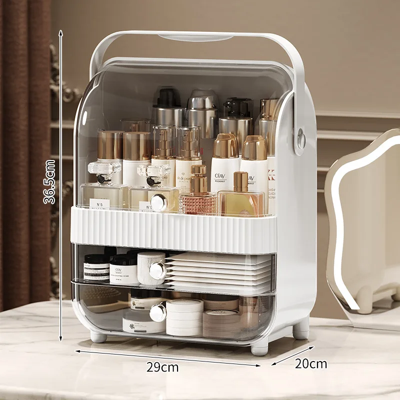 Household Bedroom Cosmetics Storage Box Drawer Mask Lipstick Skin Care Products Dustproof Large Capacity Organizing Storage Box 5