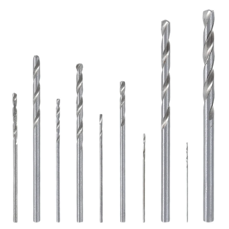 10Pcs 미니 고속 화이트 스틸 트위스트 드릴 HSS 비트 Dremel 로타리 도구에 대 한 설정