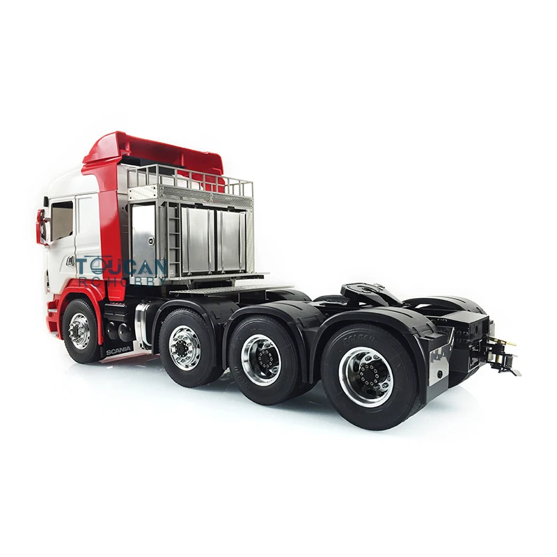 LESU 1/14 8*8 Painted RC Tractor Truck Car Model Metal Chassis W/ Cabin Servo 540 Motor Gearbox Light Sound System Controller 4