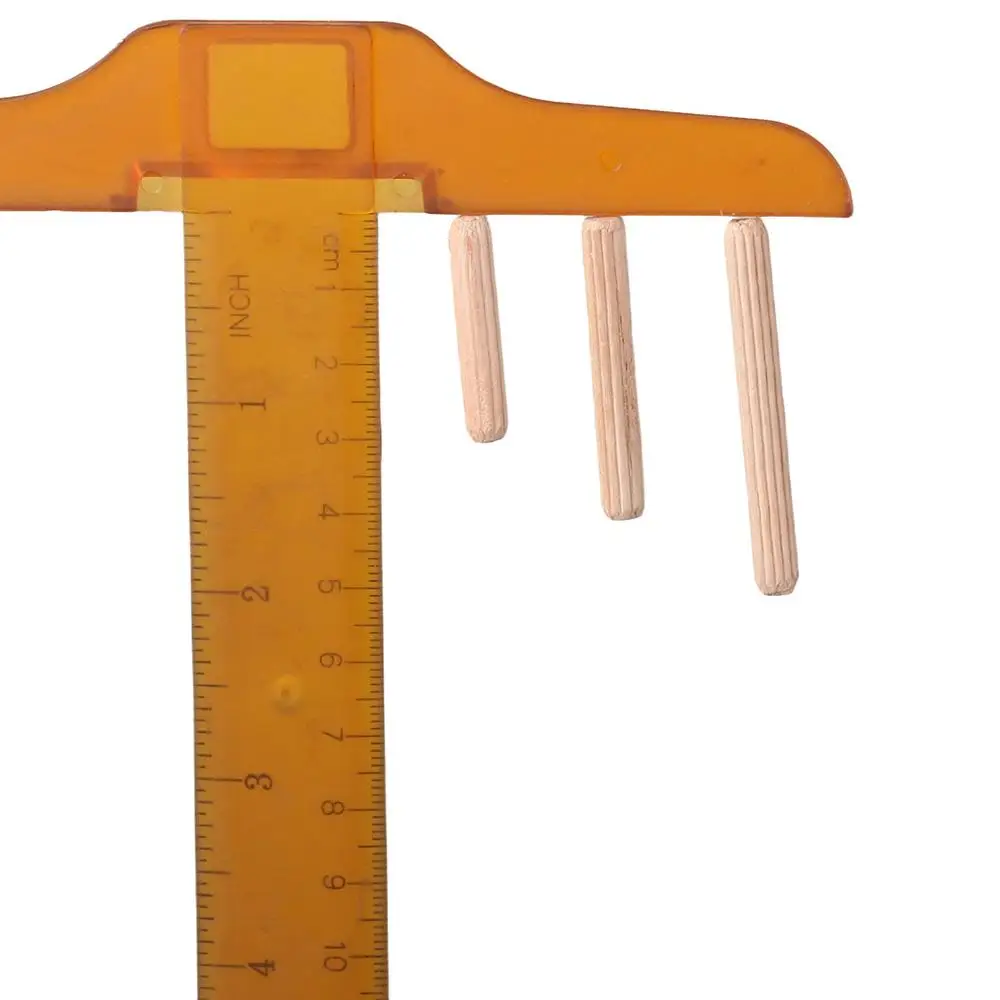 50Pcs Wood Dowel Pins, 6x30mm 6x40mm 6x50mm Fluted Wood Dowels Rods, Wooden Crafts Dowel Pegs