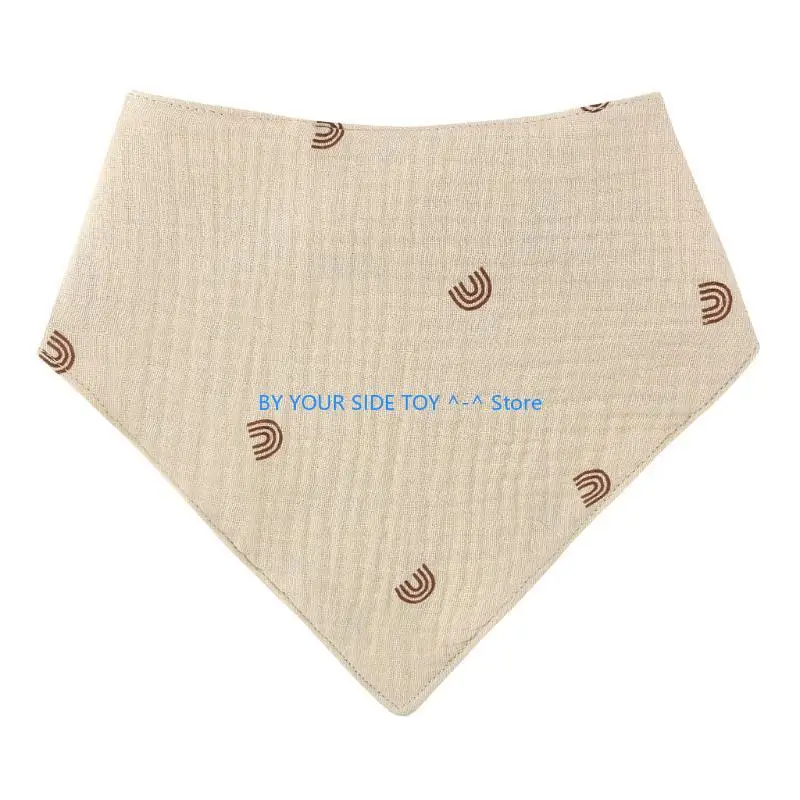 4 Pcs 먹이 턱 받이 부드러운 순수 코 튼 두건 Drool 삼각형 스카프 선물 모슬린 흡수 타액 T U6XE