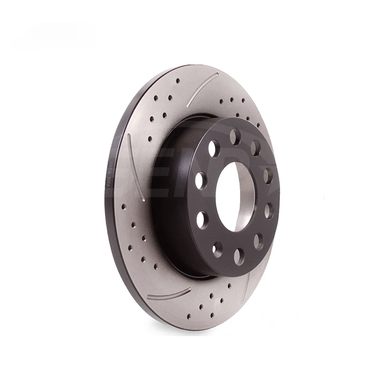 SenPei Germany auto parts REAR GROOVED DRILLED 256mm BRAKE DISCS FOR VW GOLF MK5 MK6 GTI 1.9 2.0 TDI FSI 1K0615601AC