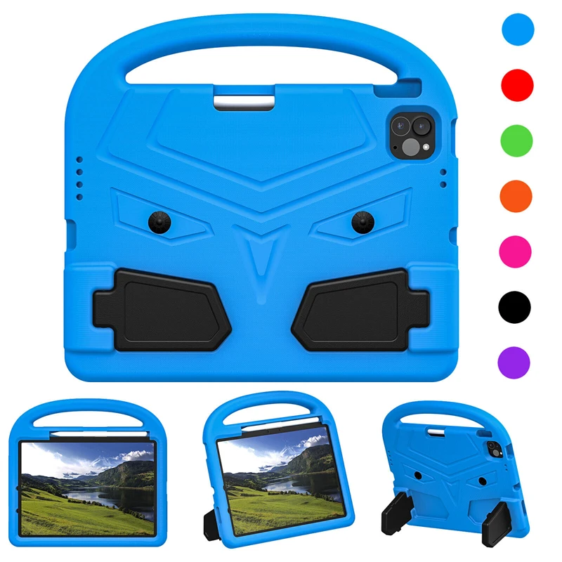 Funda EVA segura para tableta para IPad Air 7 6 5 A16 11 10,2 10,9 Mini 7 6 I Pad Pro 9,7 10 9 8 cubierta con soporte y mango de 10. a generación