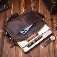 Nouveau Sac à Main de Luxe pour Homme 2026 – Sac Bandoulière Vintage en Cuir de Vache Véritable – Sac Messager en Cuir Naturel Authentique 4