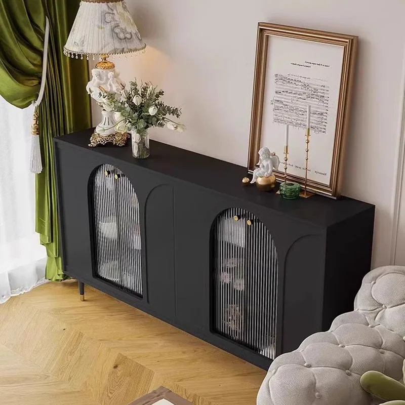 Home Black Space Saving Sideboard Dressers Vanity Drawers Display Cabinet Large Minimalist Muebles De Cocina Bedroom Furniture
