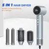 1400W Professional 5 in 1 Hair Dryer With Comb High-Speed Hot Air Brush Negative Ions Blow Dryer Brush Air Styling Curling Iron 1