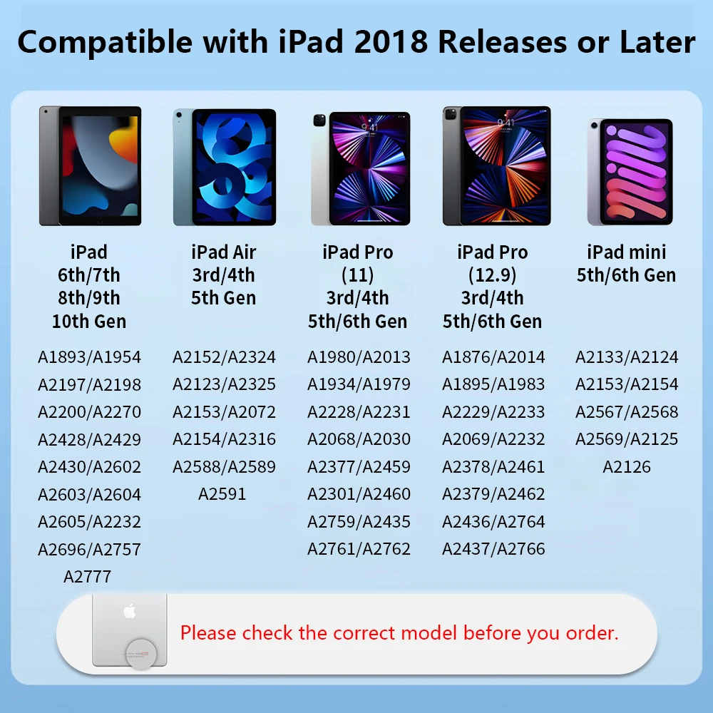 para Apple Pencil Ipad Caneta Caneta de Rejeição Palma Stylus para Ipad Pro Mini ar 2023 2023 20232023 2023 para Apple Caneta Ipad Lápis - Imagem 2
