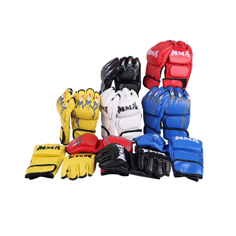 Боксерские перчатки Half Finger для взрослых и детей, Sanda Fighting, боксы UFC для тренировок по тайскому боксу, боксерские перчатки MMA
