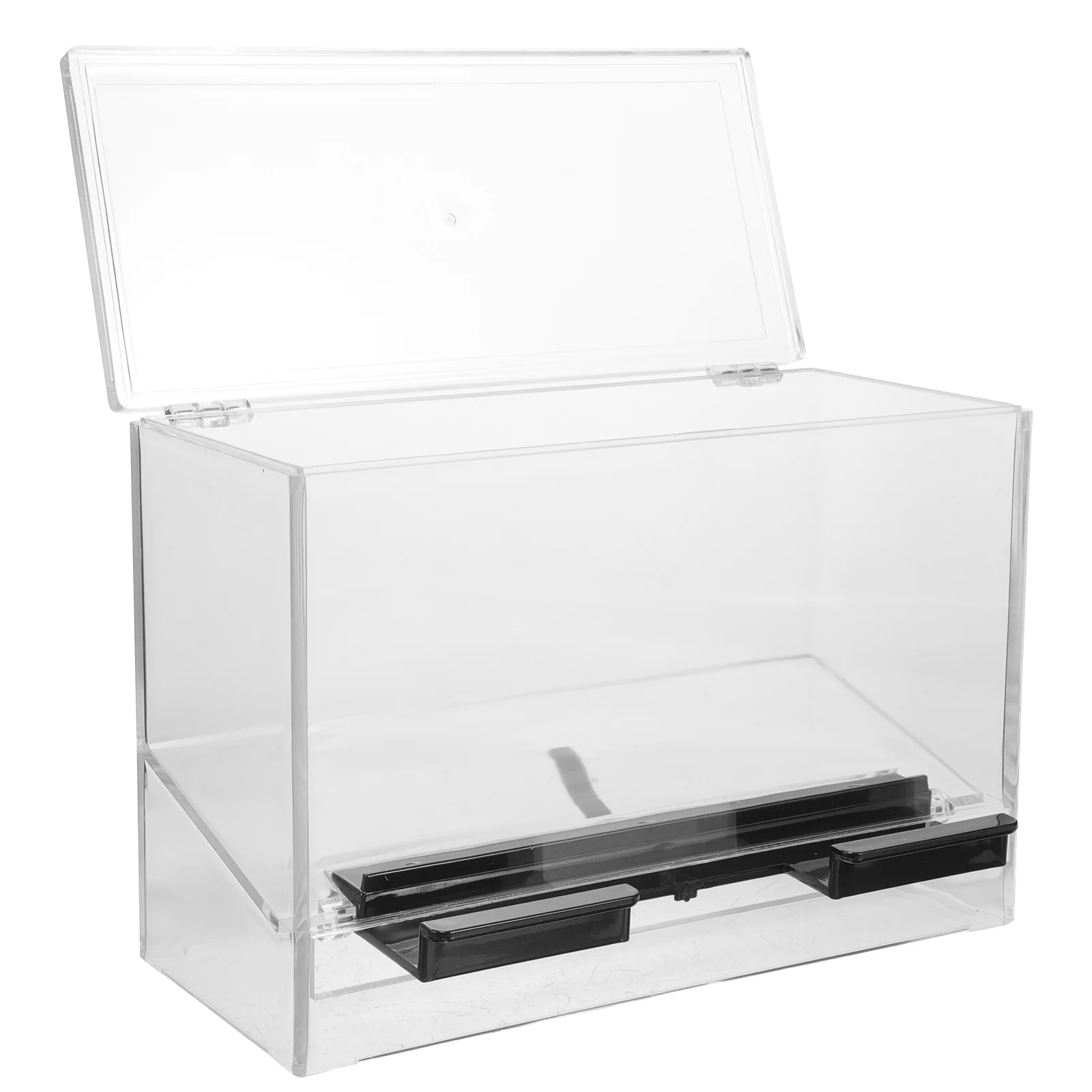 

Clear Restaurant Coffee Stirrer Box Pressing Straw Container Pressing Straw Dispenser Straw Bulk Storage Box Drinking Straw Case