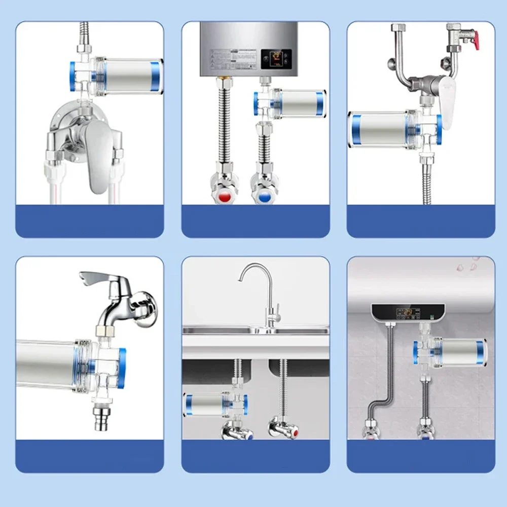 Purifier Output Universal Water Pipe Filter Pp Cotton Shower Bath Sprayer Strainer Faucet Filter Water Heater Kitchen Bathroom
