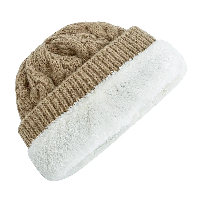 New Unisex Winter Cap Fashion Streetwear Beanie Cap For Men Women,Couple Fleece Lined Warm Knitted Hat