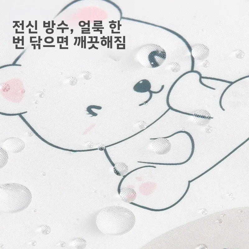용 일체형 식탁 의자 커버 방수 오염 방지 여름용 수유 앞치마 식사용 포켓 가정용 정리함