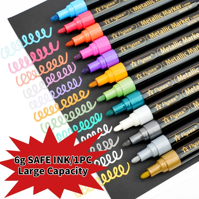 Glitter Gel Pens Metallic Sharpie Markers Pens Vibrant Colors For