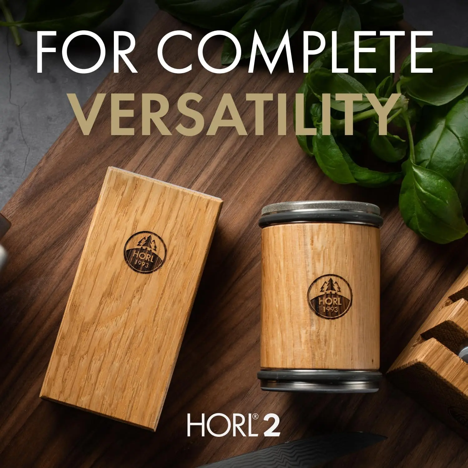 HORL 2 Walnut Rolling Knife Sharpener Engineered in Germany for Straight  Edge with Industry Diamonds for Steel of any hardness and Magnetic Angle