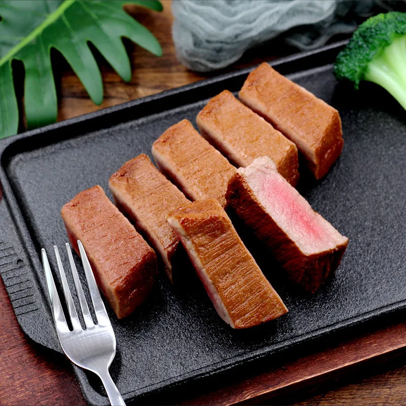 1Pcs Simulation Steak PVC Fake Food Model Barbecue Western Restaurant Window Display Props Kids Toy Artificial Meat Party Decor kitchen food toys food model food photography props
