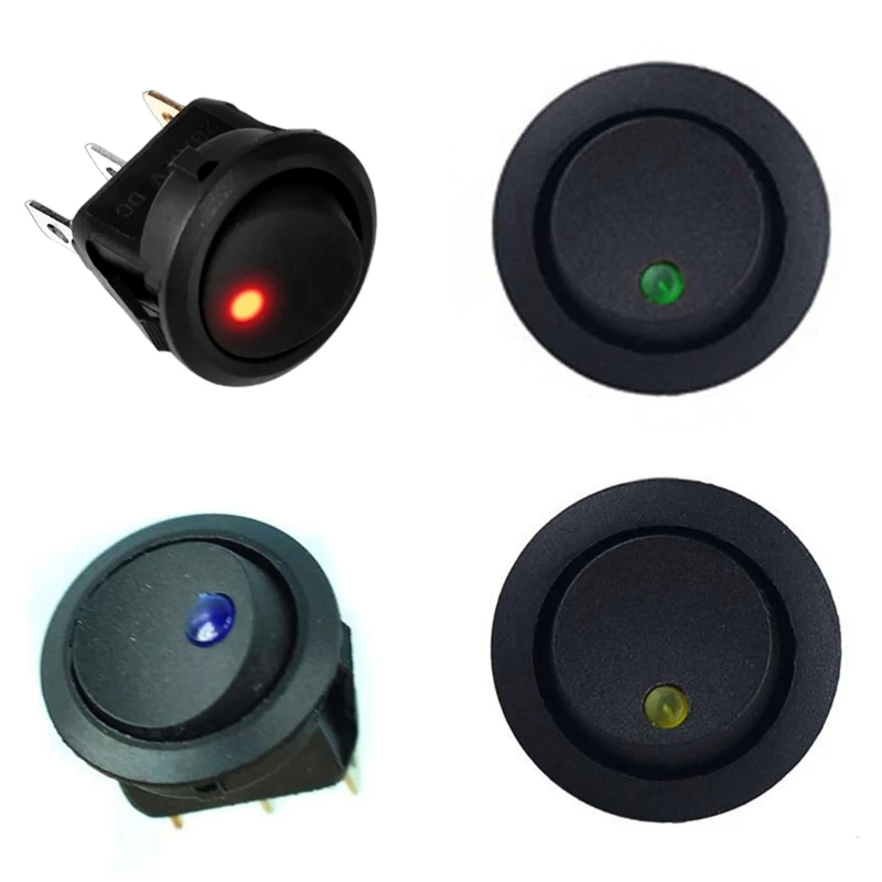 

5pcs 12V On/Off Round LED Light Toggle Car Boat