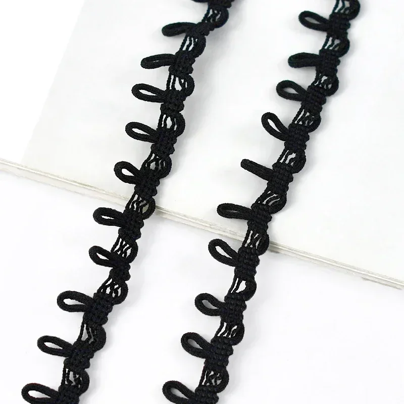 Premium Lace Elastic Band with Button Hole Trim for Stretchable Sewing Projects
