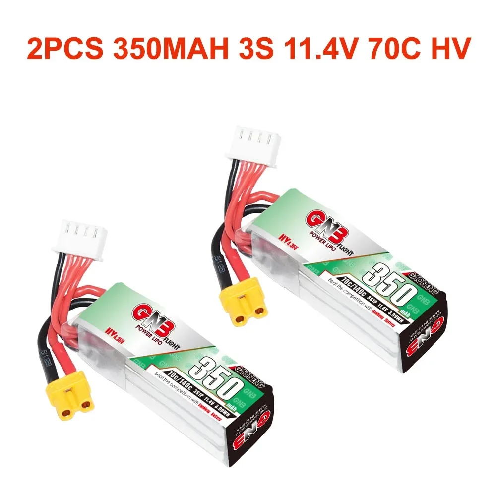 GAONENG GNB 350mAh 3S 11.4V HV Lipo Batterie XT30 pour Whoop Drone