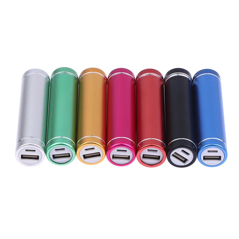 18650 파워 뱅크 케이스 키트 원통형 알루미늄 합금 무용접 타입 C 모바일 전원 공급 키트 배터리 케이스