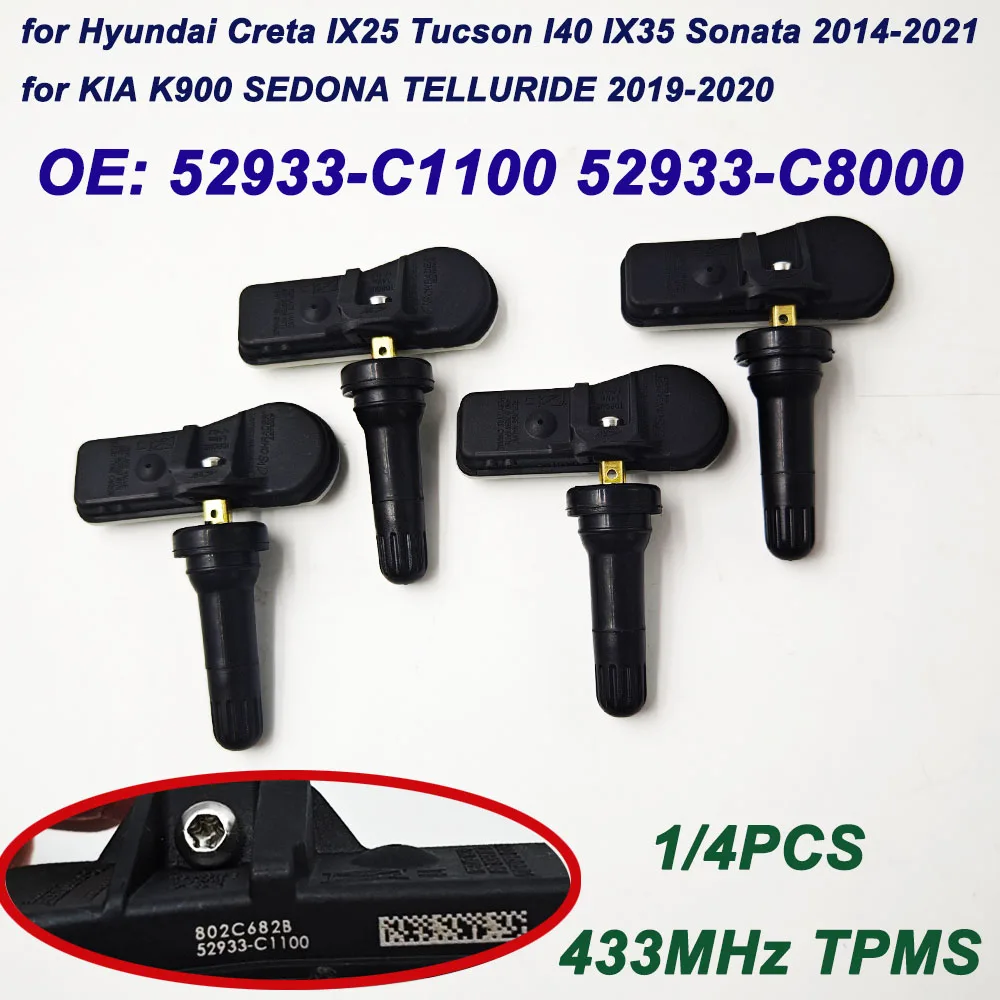 

Новинка OE TPMS 52933C1100 52933-C1100 52933-C8000 52933C8000 датчик давления шин для Hyundai Sonata Tucson Santa Fe Kia 2015-2020